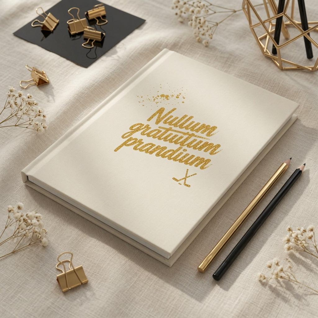 Off Campus Inspired Journal | Nullum Gratuitum Prandium (Garrett Graham Tattoo) Hardcover Journal