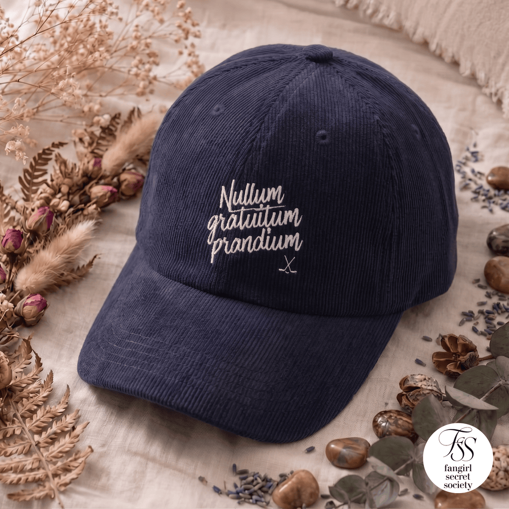 Nullum Gratuitum Prandium (Garrett Graham Tattoo) Vintage Corduroy Cap | Off Campus Inspired Embroidered Hat