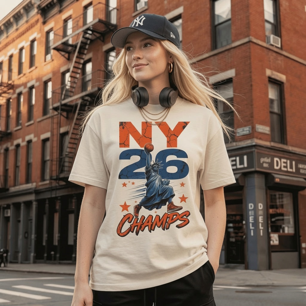 Knicks 2026 Champs Lady Liberty Tee