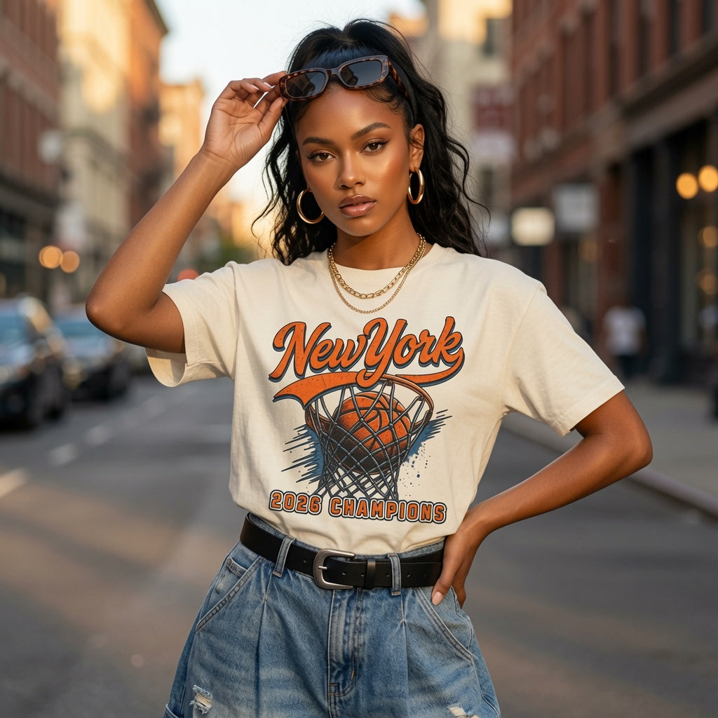 Knicks 2026 Champions Retro Net Tee