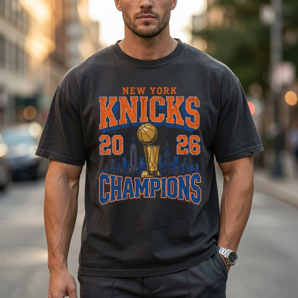Knicks 2026 Champions NY Skyline Tee