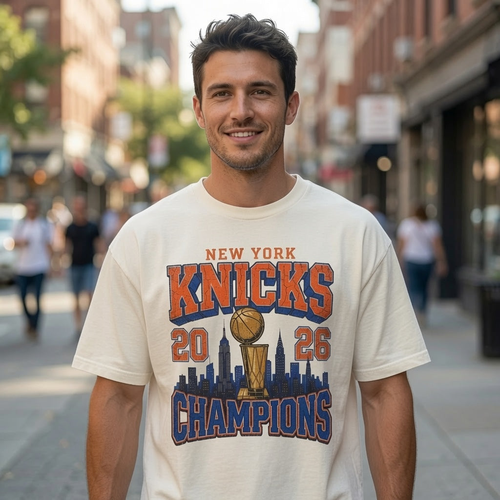 Knicks 2026 Champions NY Skyline Tee