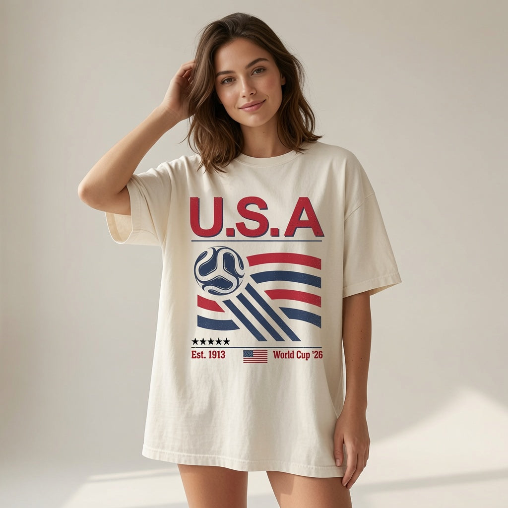 USA Retro Football and World Cup Shirt