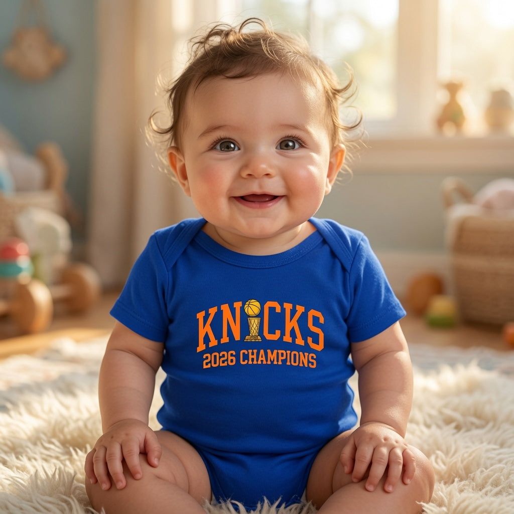 Knicks 2026 Champions Crest Baby Bodysuit