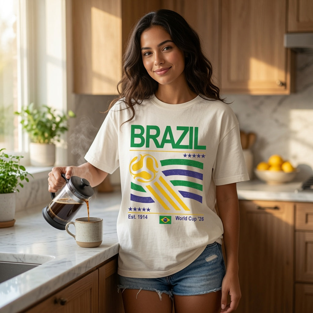 Brazil Retro Football and World Cup Shirt