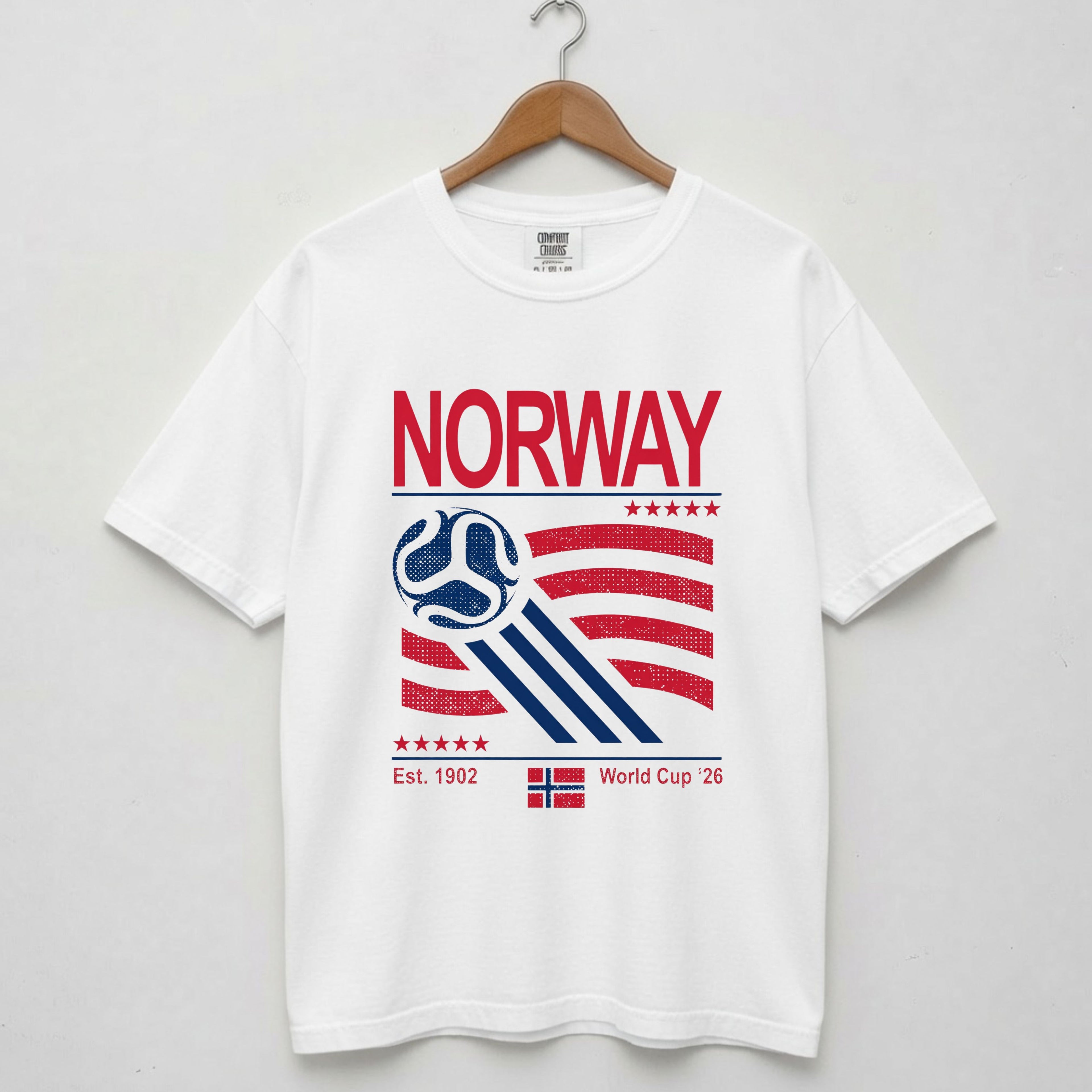 Norway Retro Football and World Cup Shirt - Gildan Softstyle