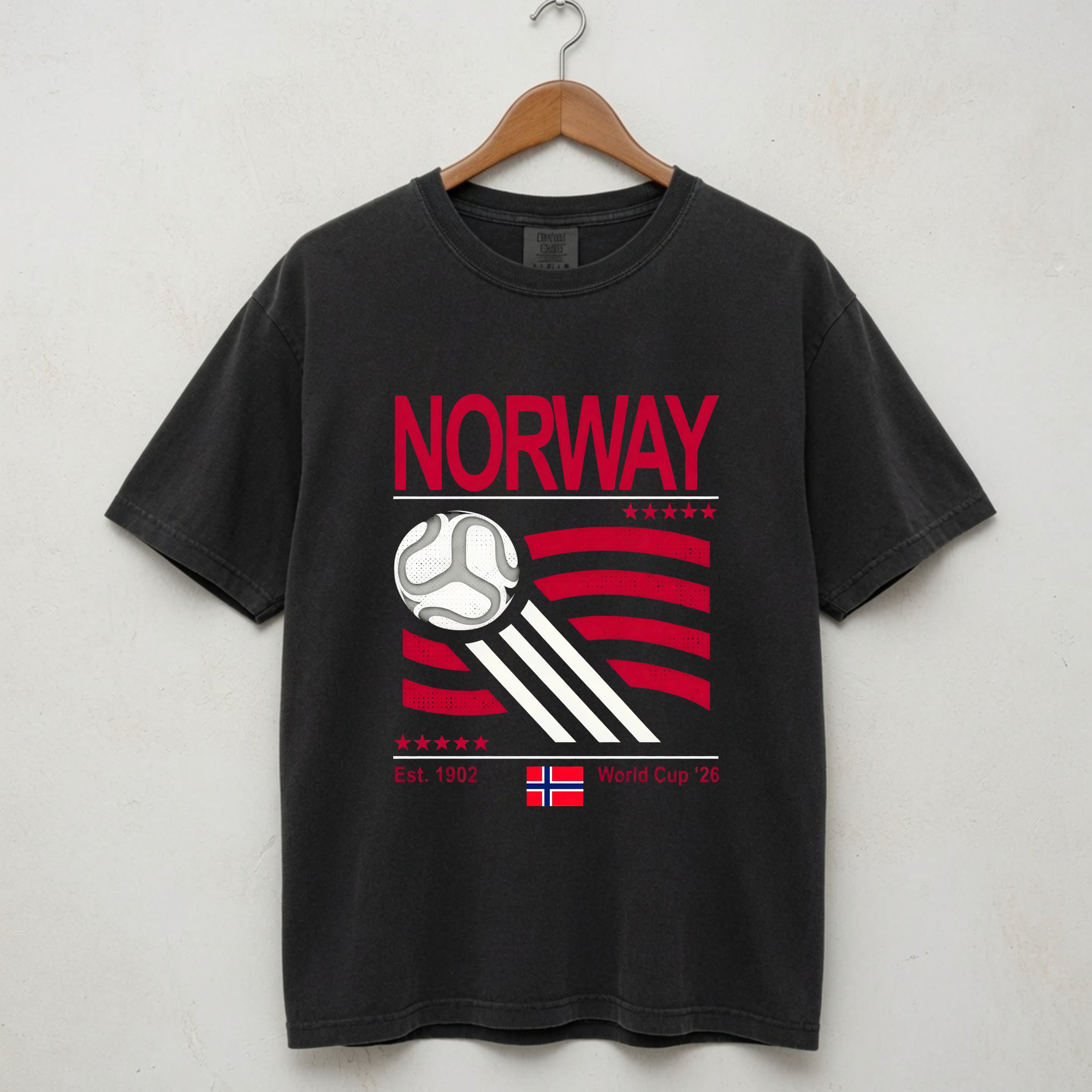 Norway Retro Football and World Cup Shirt - Gildan Softstyle