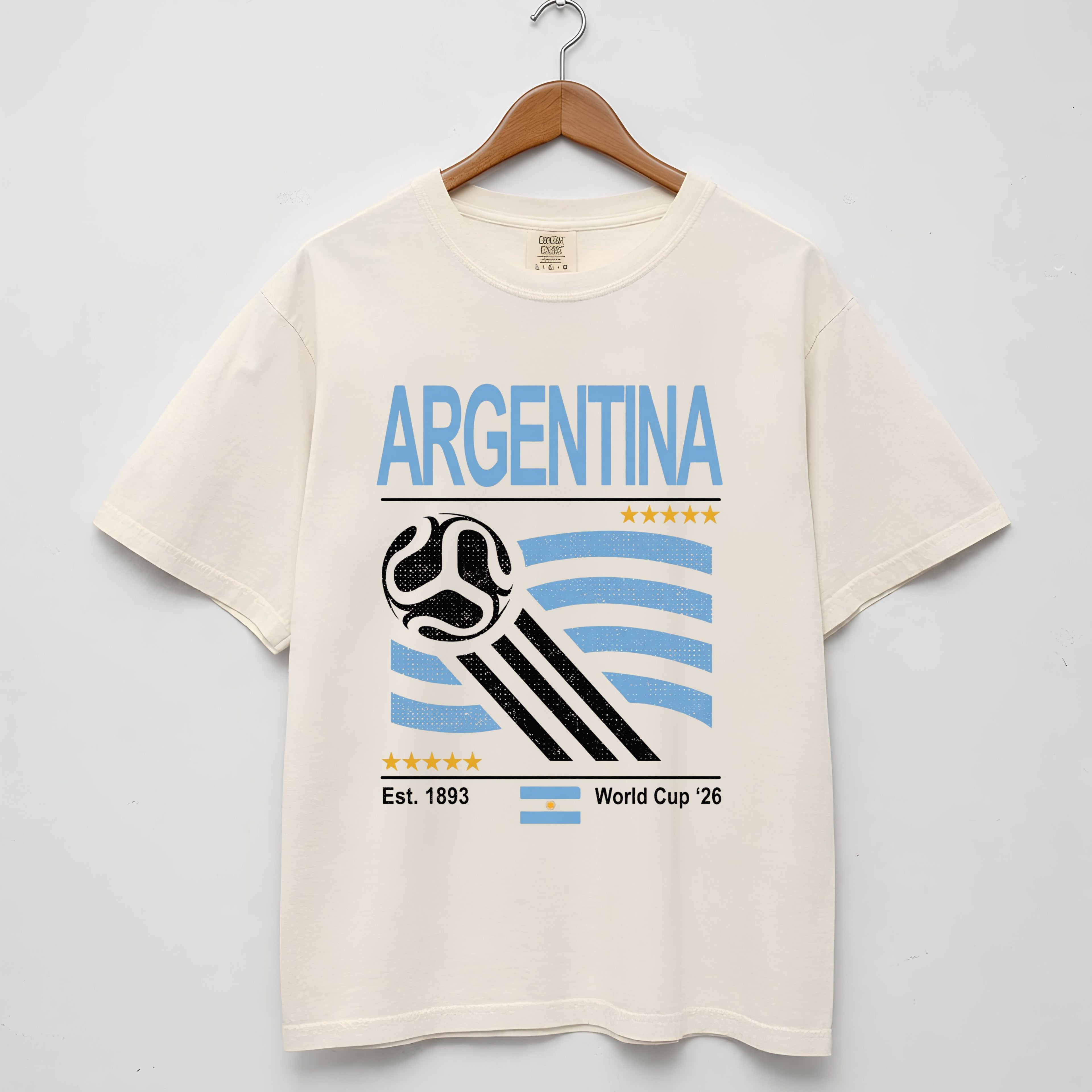 Argentina Retro World Cup Comfort Colors Shirt