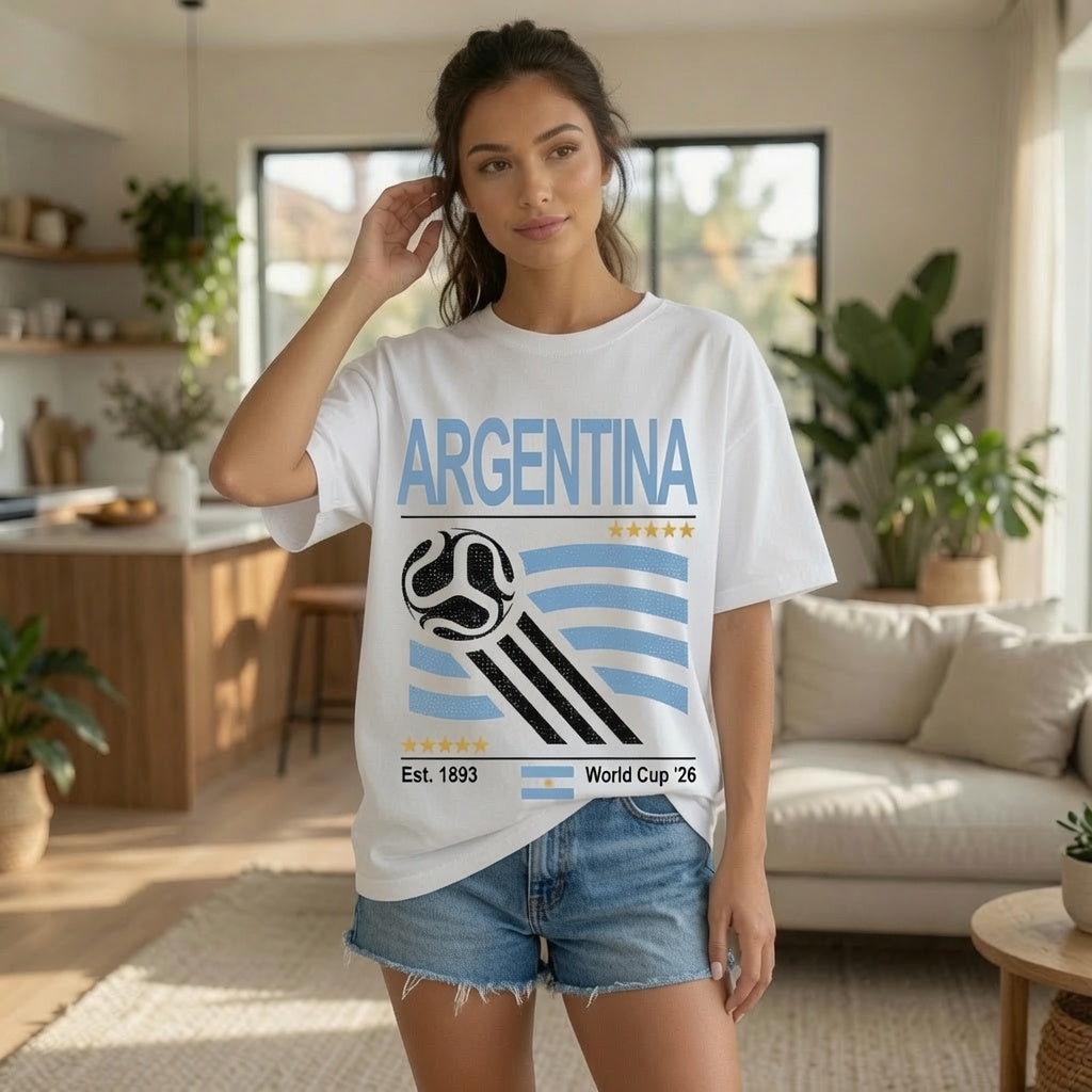Argentina Retro World Cup Comfort Colors Shirt