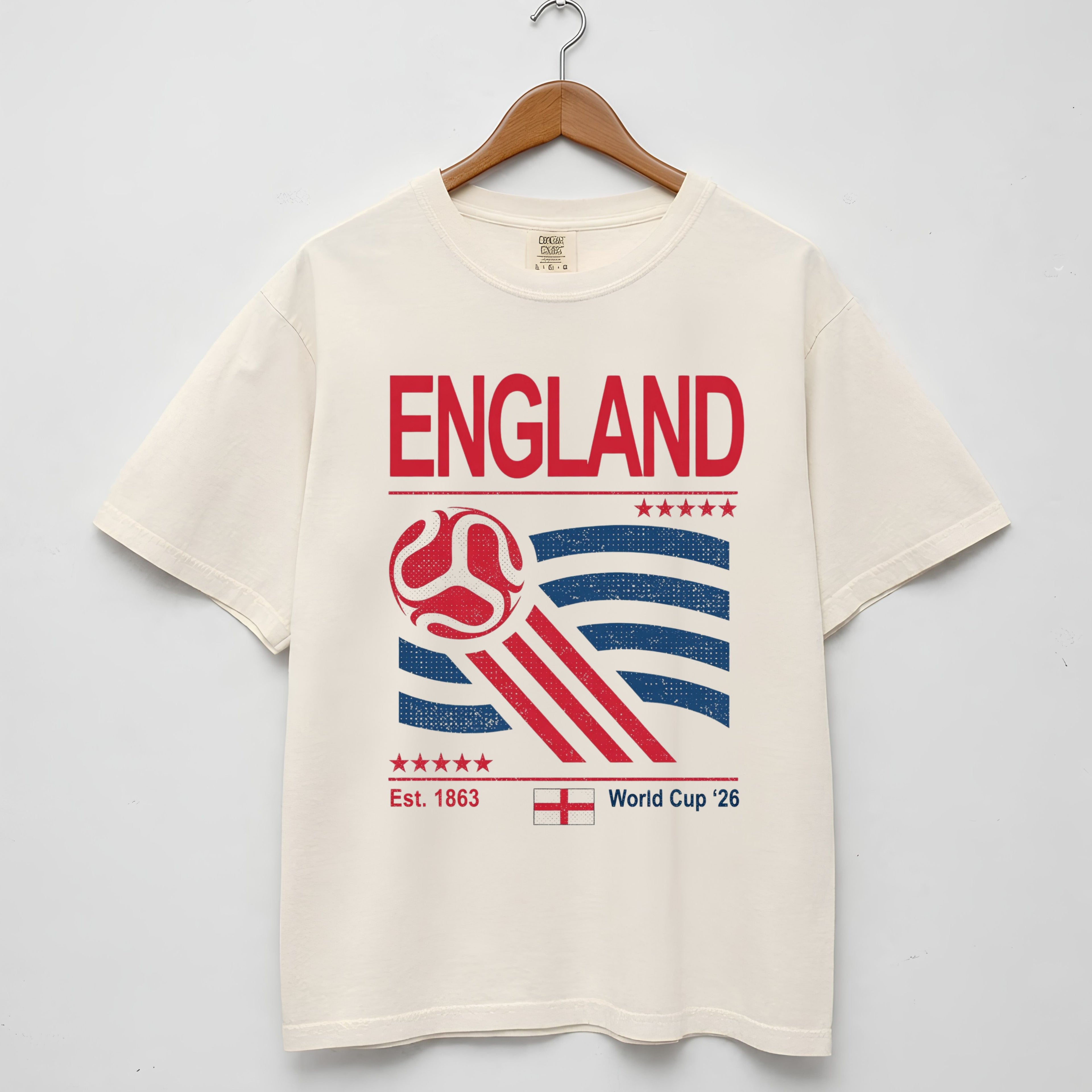 England Retro Football World Cup Shirt