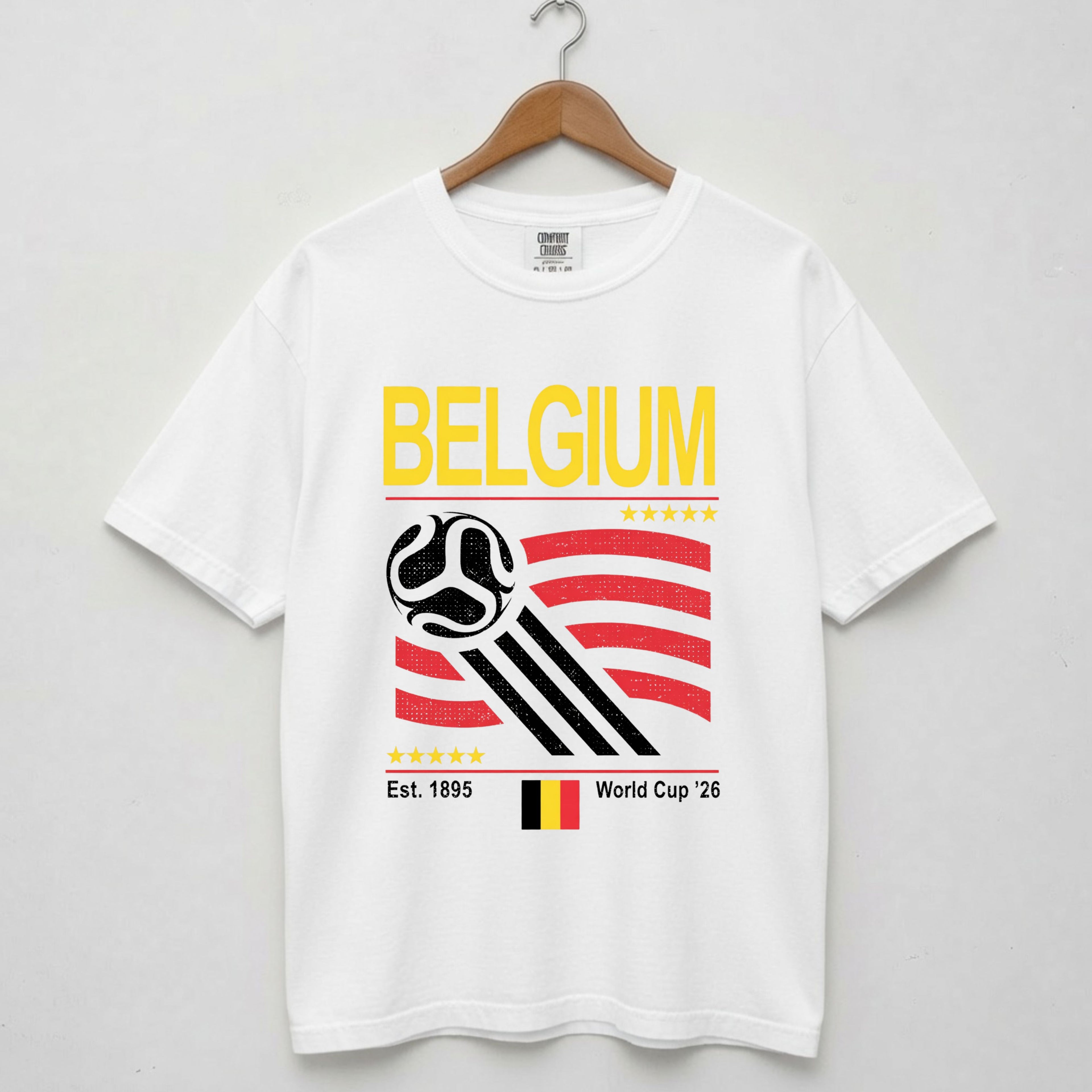 Belgium Retro World Cup Comfort Colors Shirt