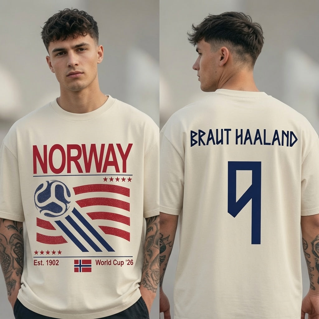 Braut Haaland Number 9 Norway Football Shirt - World Cup Collection