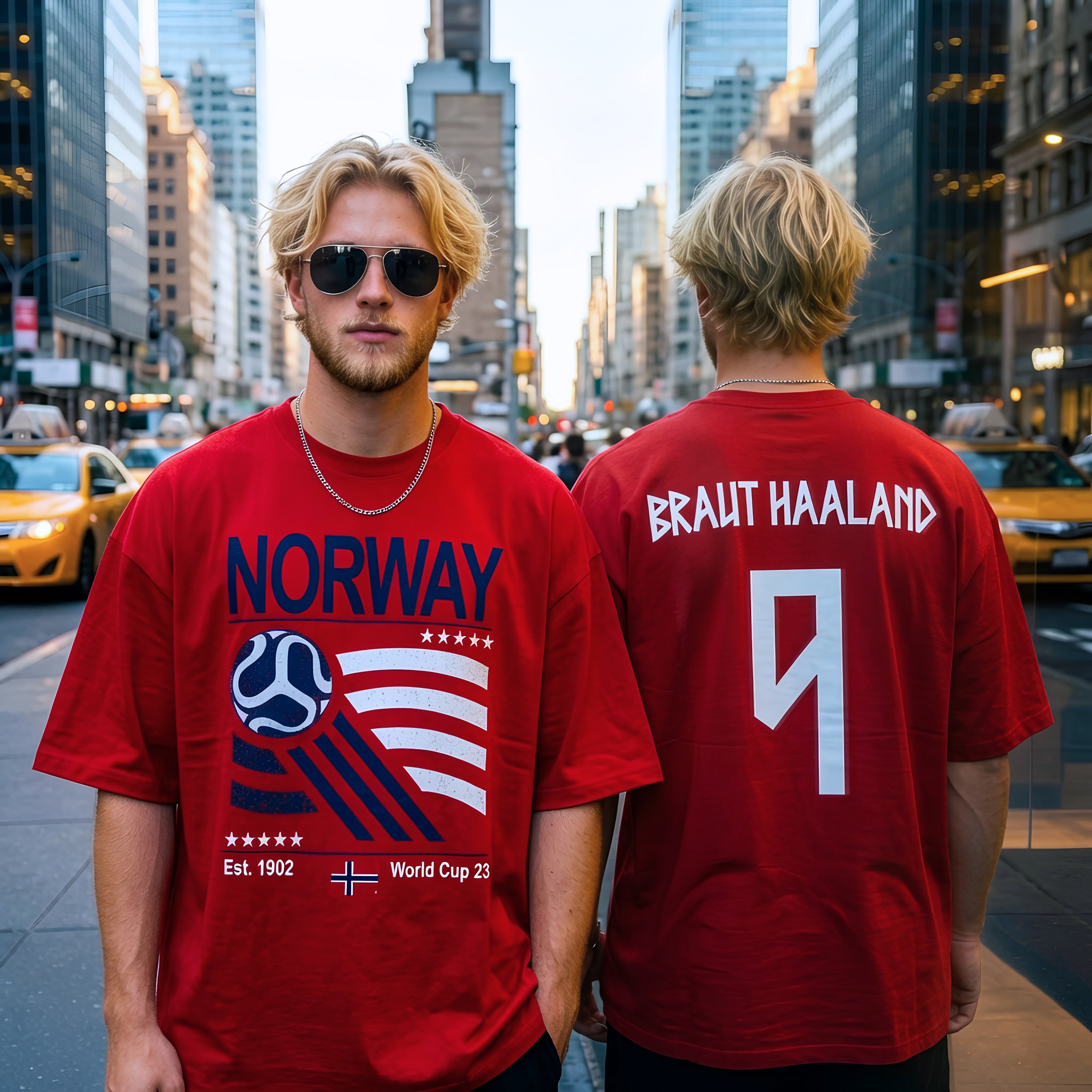Braut Haaland Number 9 Norway Football Shirt - World Cup Collection