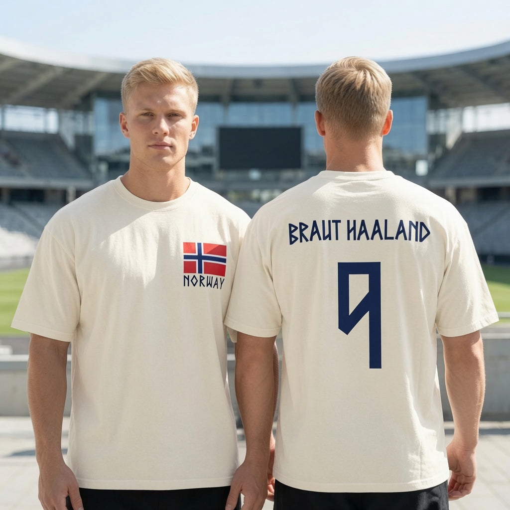 Norway World Cup Shirt | Haaland #9 Retro Football Tee