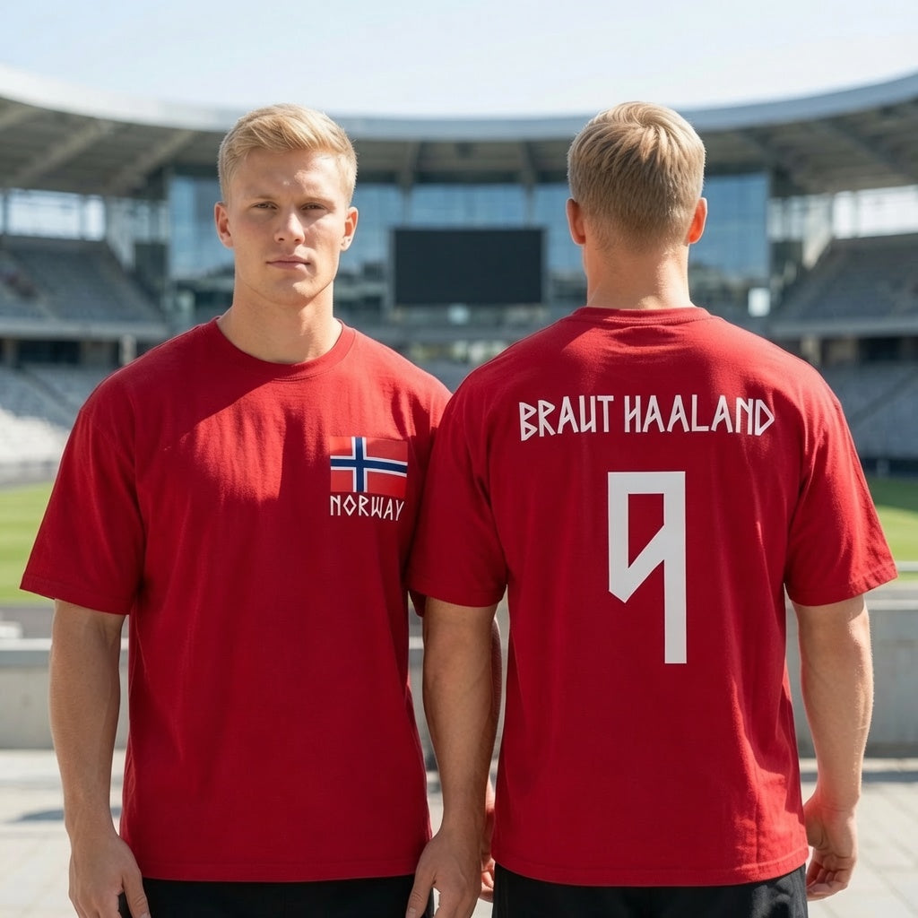 Norway World Cup Shirt | Haaland #9 Retro Football Tee