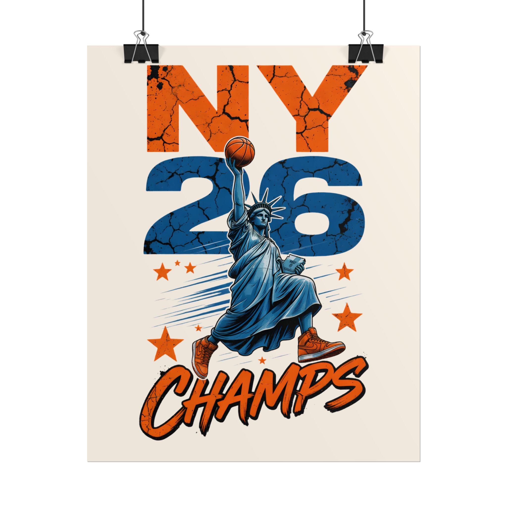 Knicks Lady Liberty 2026 Champions Poster