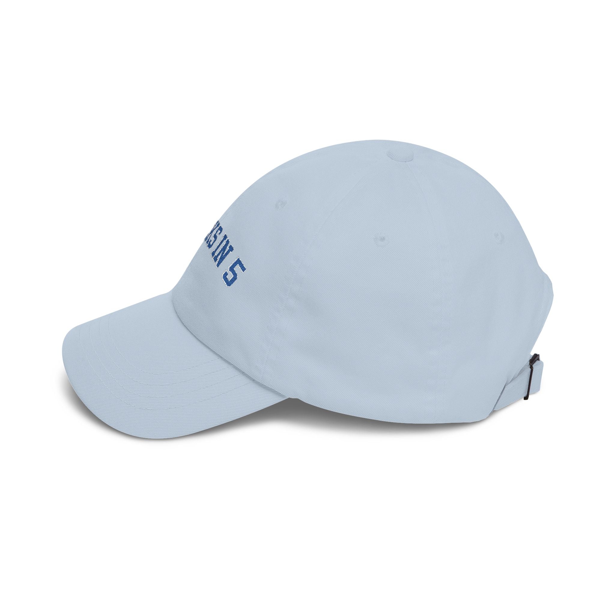 Knicks In 5 Dad Hat | Embroidered NY Basketball Cap | White Playoff Hat