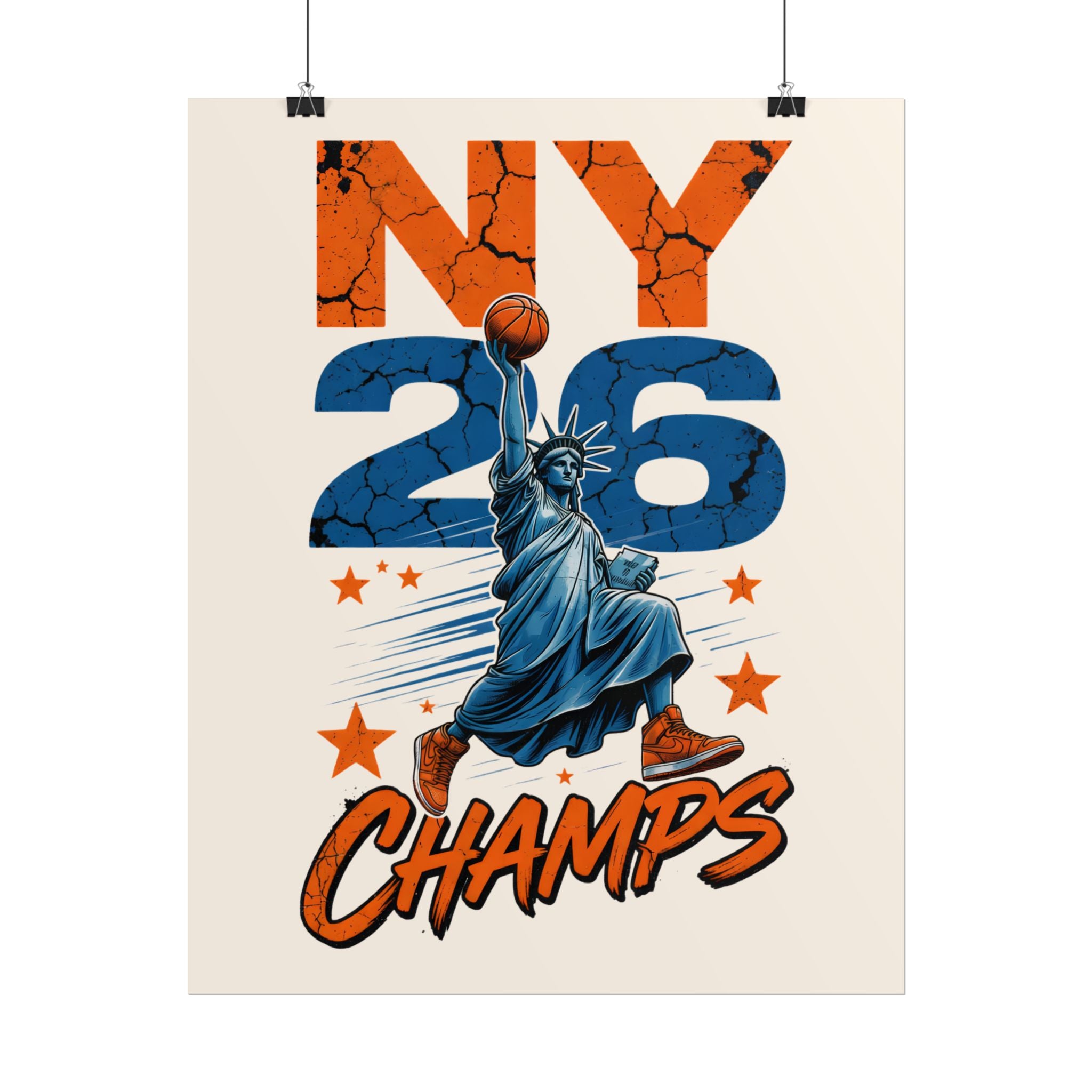 Knicks Lady Liberty 2026 Champions Poster