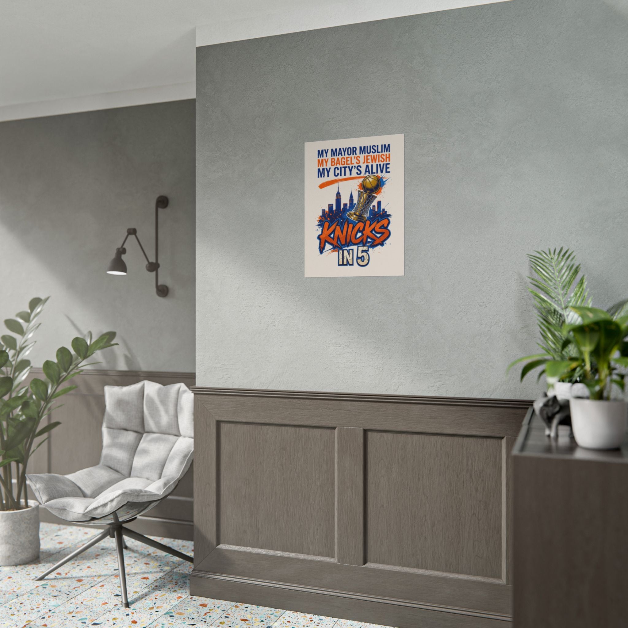 Knicks In 5 Champions Poster | My Mayor Muslim My Bagel's Jewish