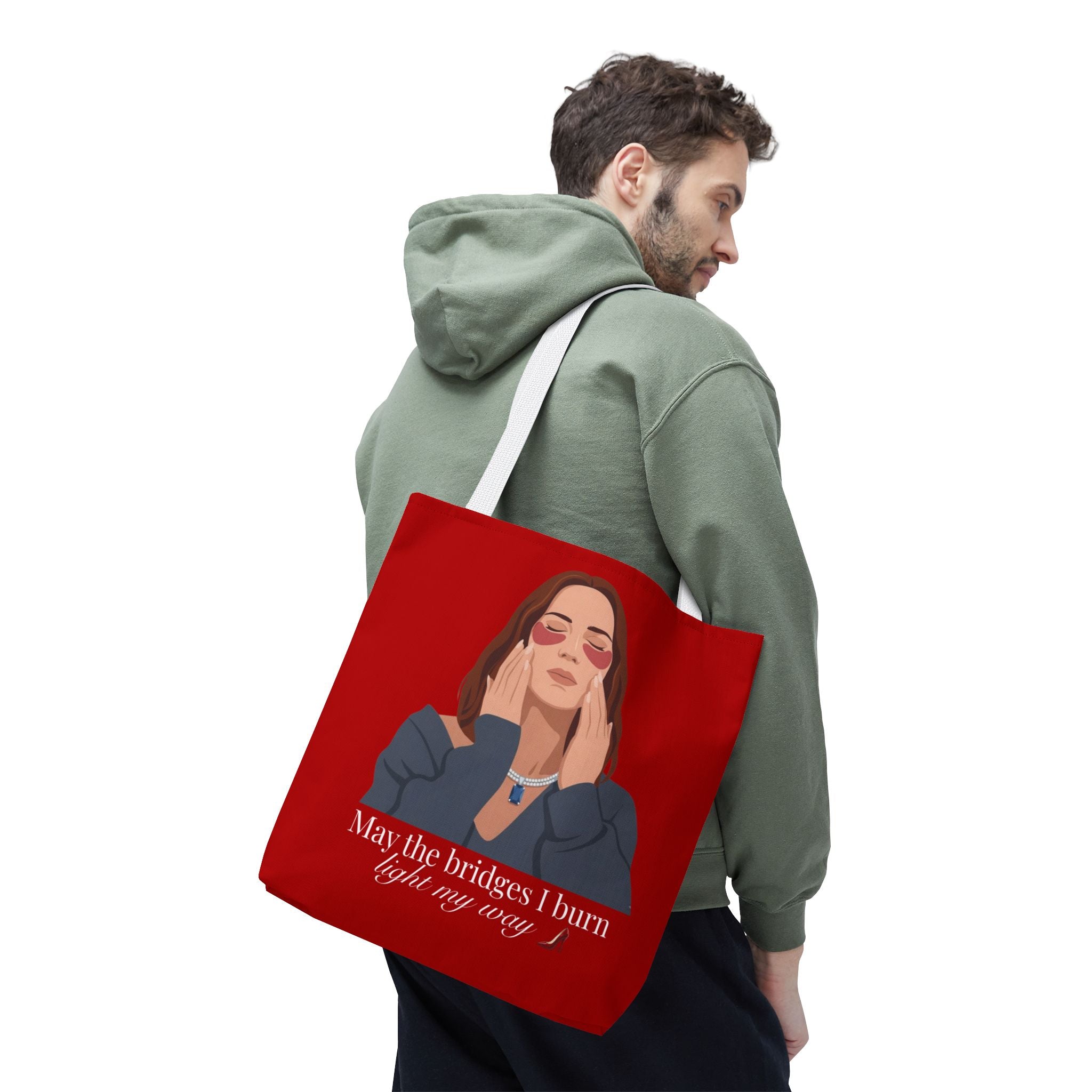 "May the Bridges I Burn Light My Way" Tote - Red | Devil Wears Prada Inspired