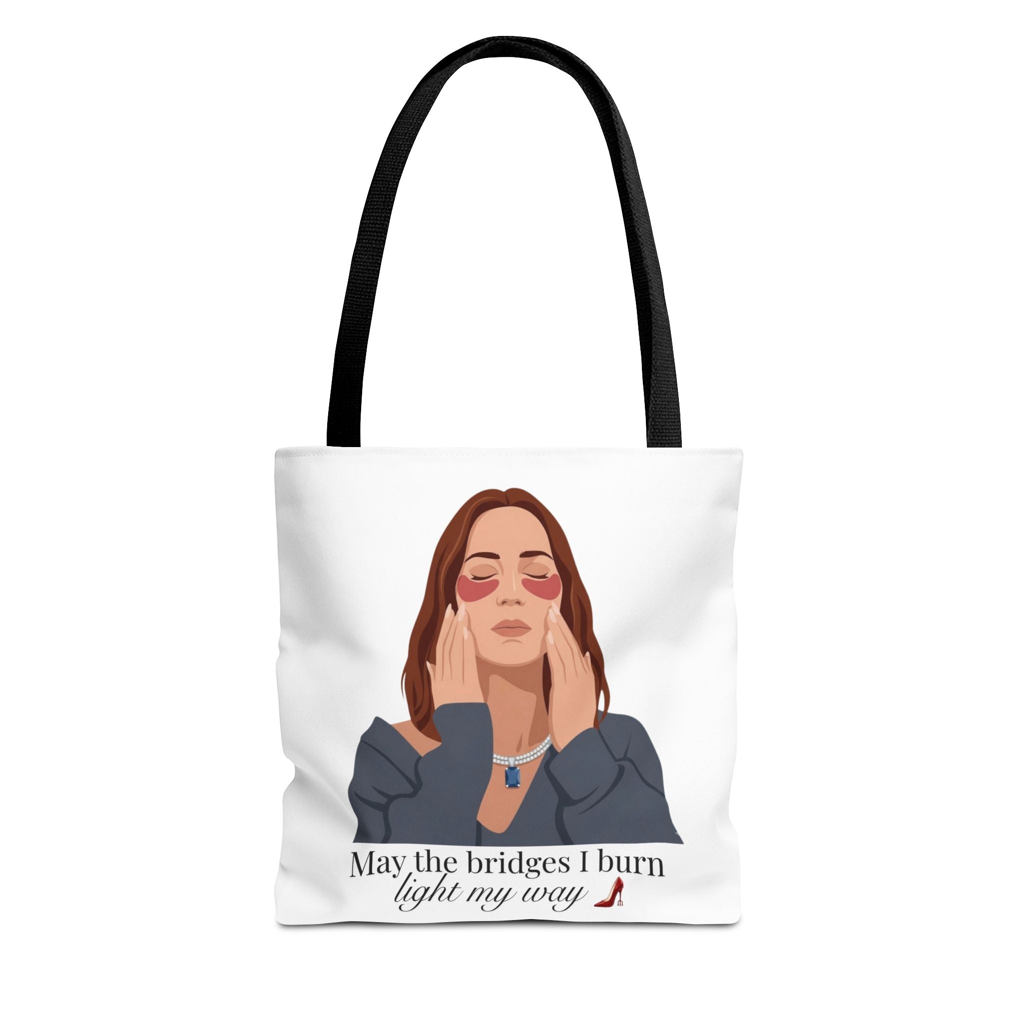 "May the Bridges I Burn Light My Way" Tote - White | Devil Wears Prada Inspired