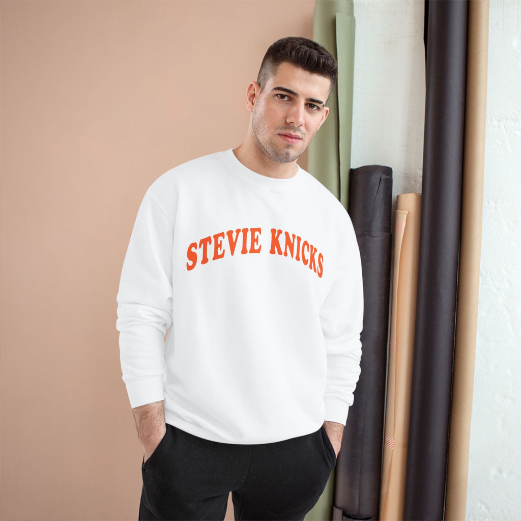 Stevie Knicks Champion Crewneck Sweatshirt | Viral NBA Knicks Swiftie Squad Sweatshirt