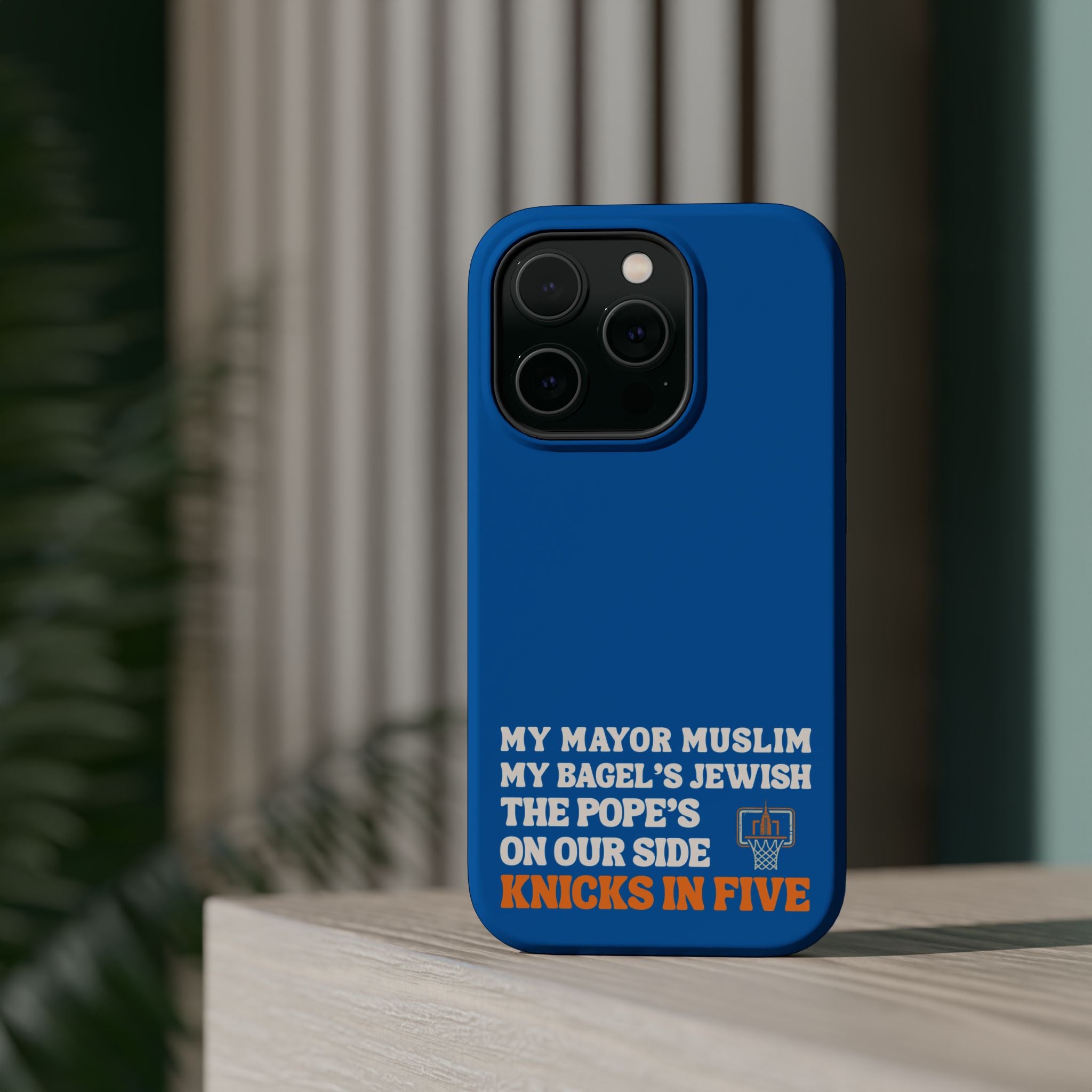 My Mayor Muslim MagSafe iPhone Case | My Bagel's Jewish The Pope's On Our Side Knicks In Five 2026 Phone Case