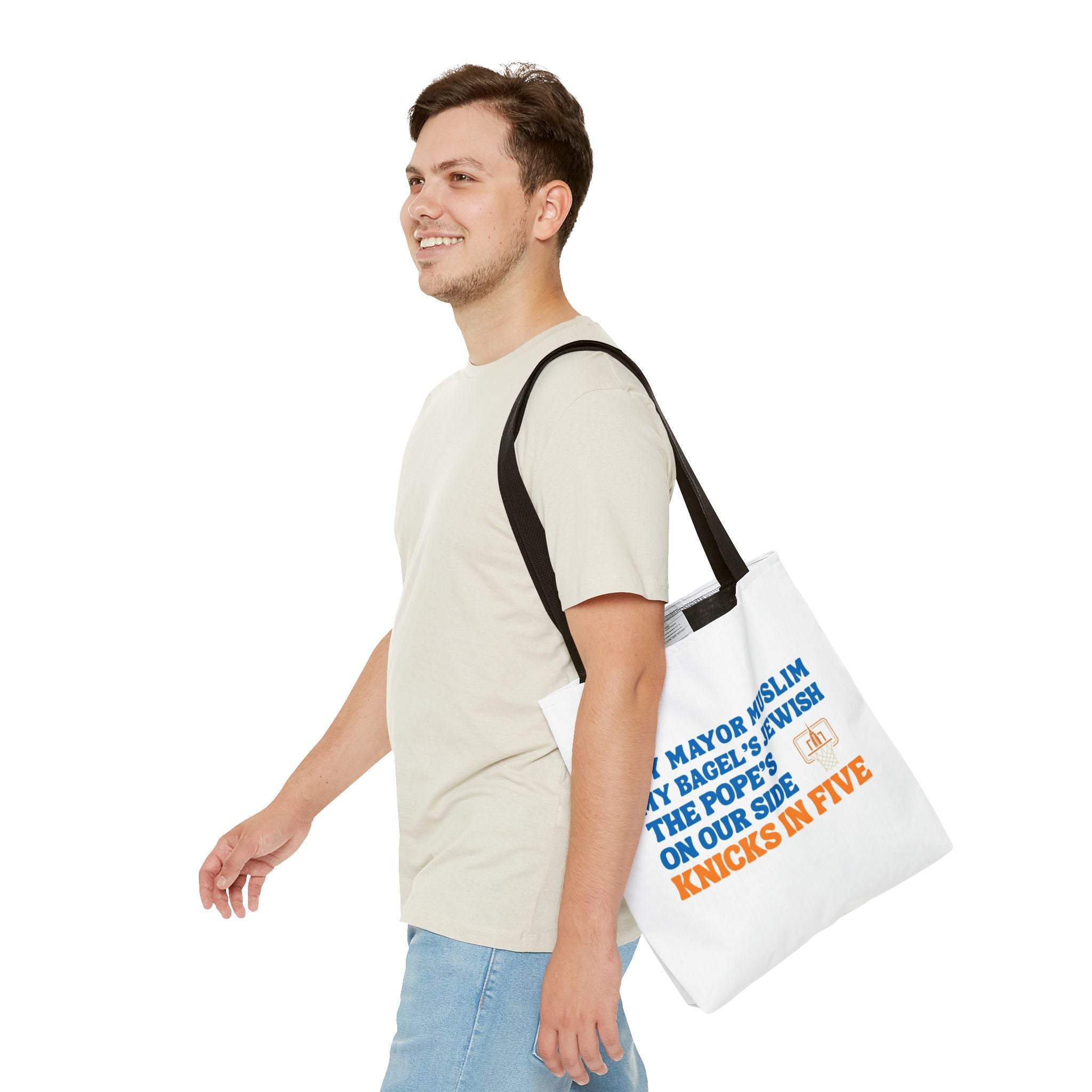My Mayor Is Muslim My Bagel's Jewish The Pope Is On Our Side Knicks In Five Totebag | Knicks NBA Champions 2026 | New York City Parade