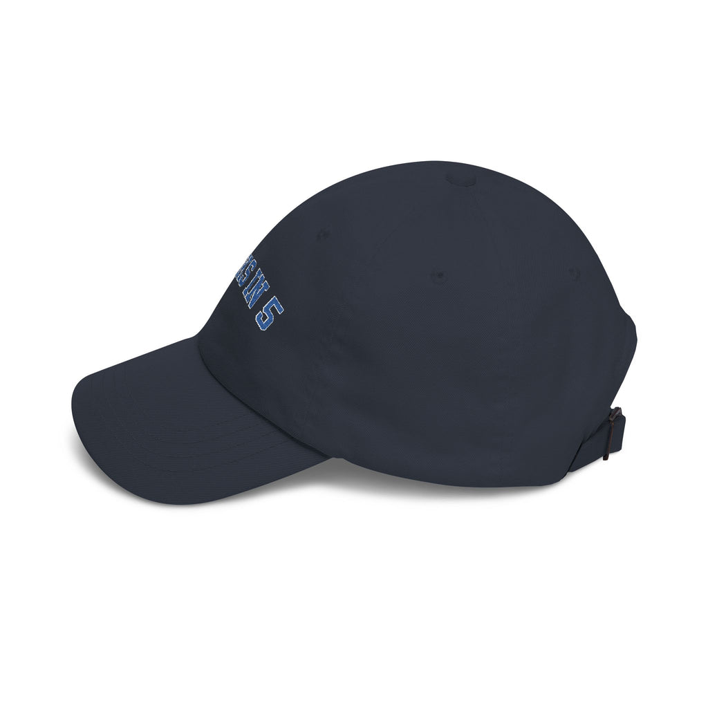Knicks In 5 Dad Hat | Embroidered NY Basketball Cap | White Playoff Hat