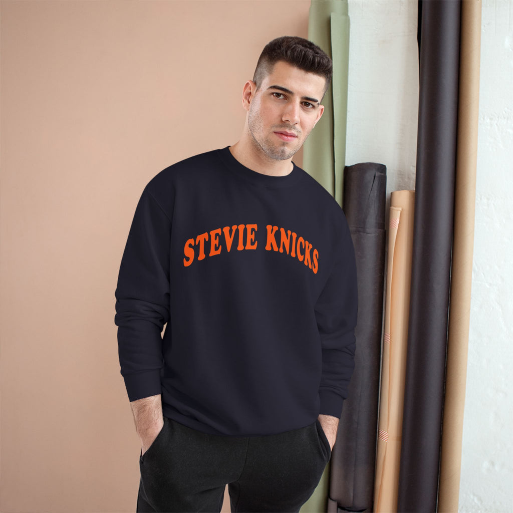 Stevie Knicks Champion Crewneck Sweatshirt | Viral NBA Knicks Swiftie Squad Sweatshirt