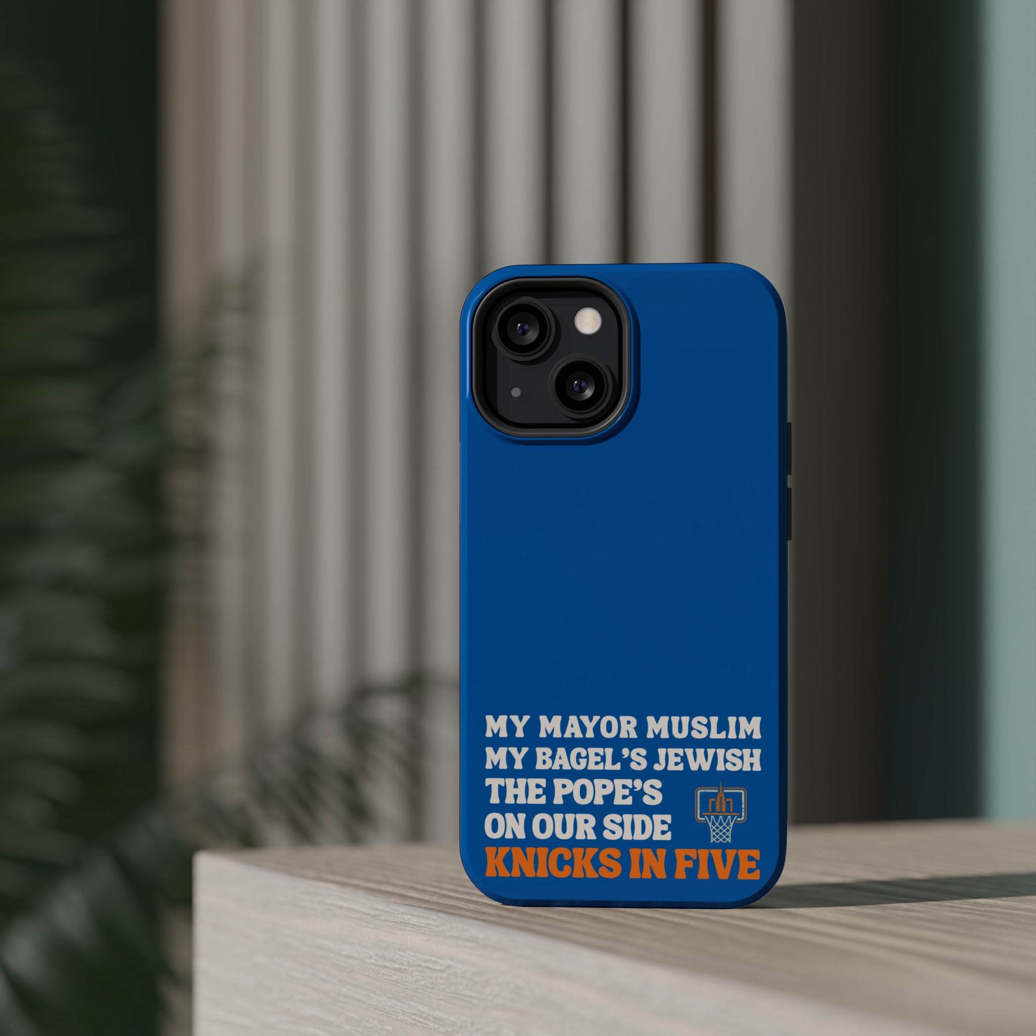 My Mayor Muslim MagSafe iPhone Case | My Bagel's Jewish The Pope's On Our Side Knicks In Five 2026 Phone Case