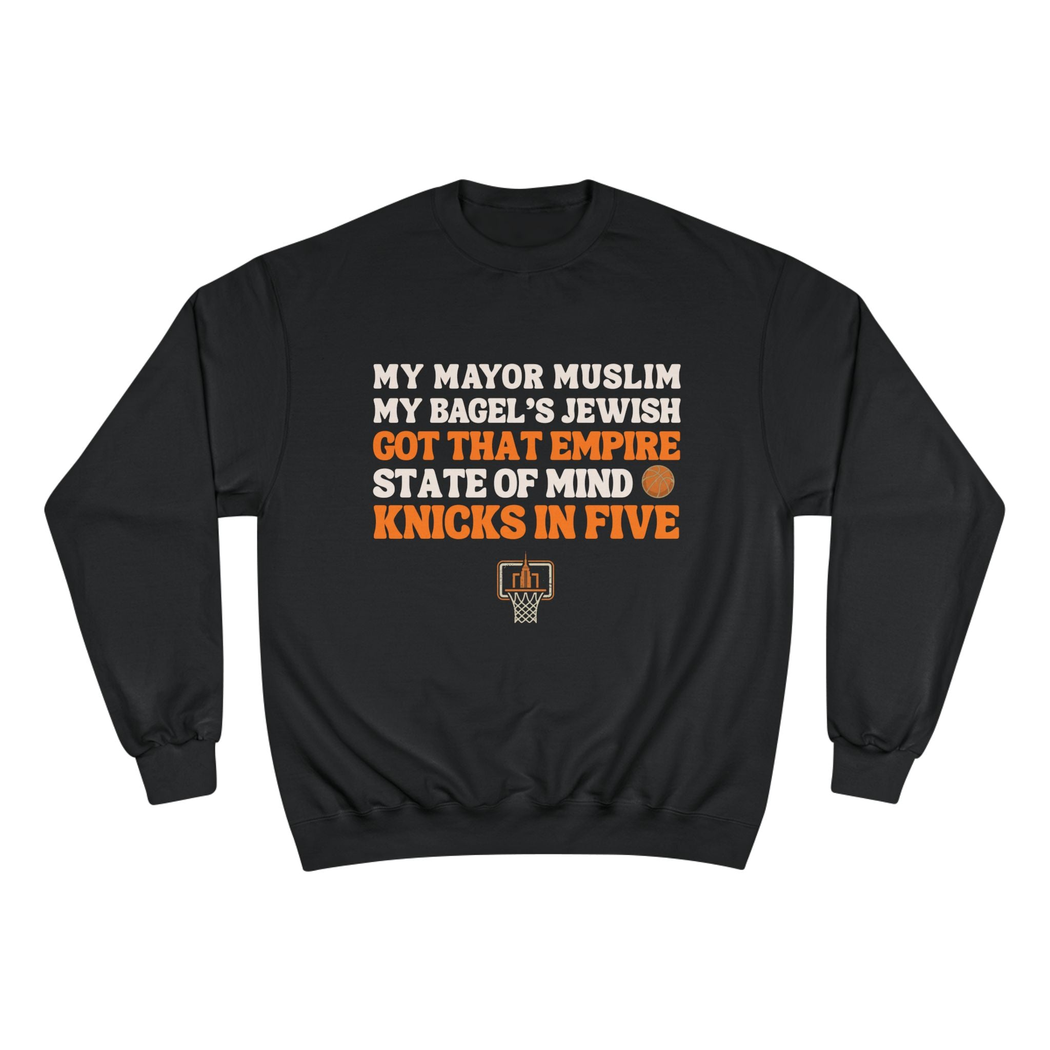 My Mayor Muslim Knicks In Five Champion Sweatshirt | NY Knicks Championship Fan Crewneck | Empire State of Mind Basketball Sweater Gift