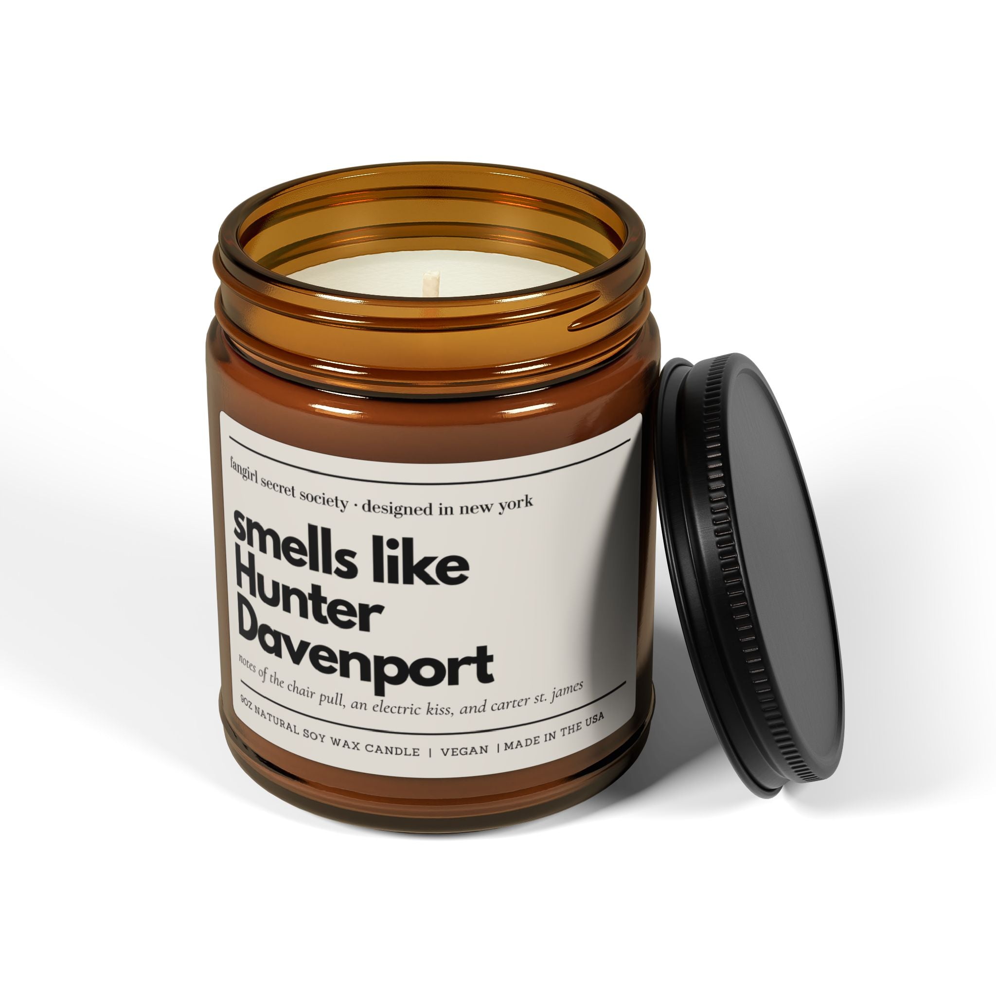 Smells Like Hunter Davenport Soy Candle | Off Campus Inspired Gift | Briar University Hockey Romance Candle | BookTok Hunter Davenport Gift
