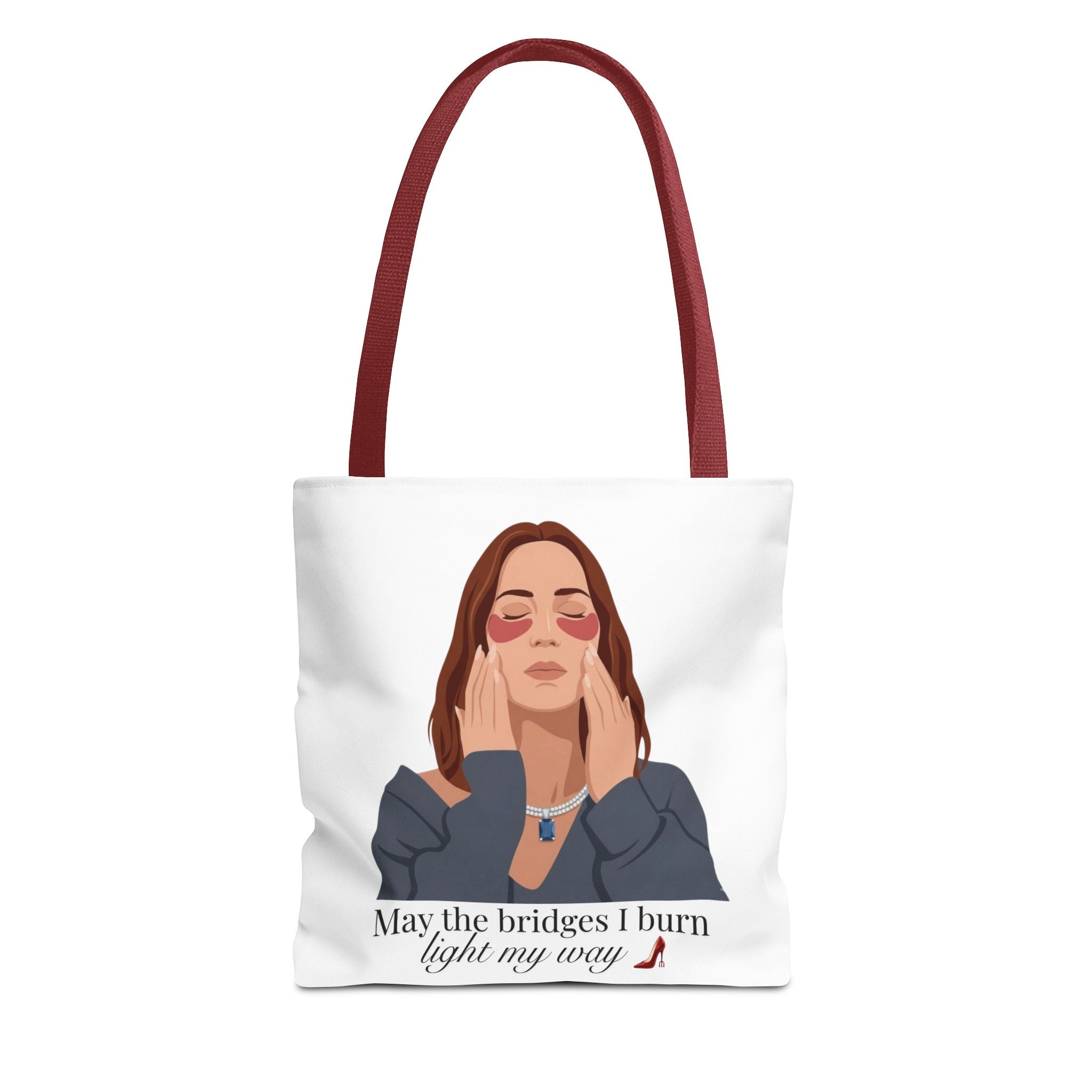 "May the Bridges I Burn Light My Way" Tote - White | Devil Wears Prada Inspired