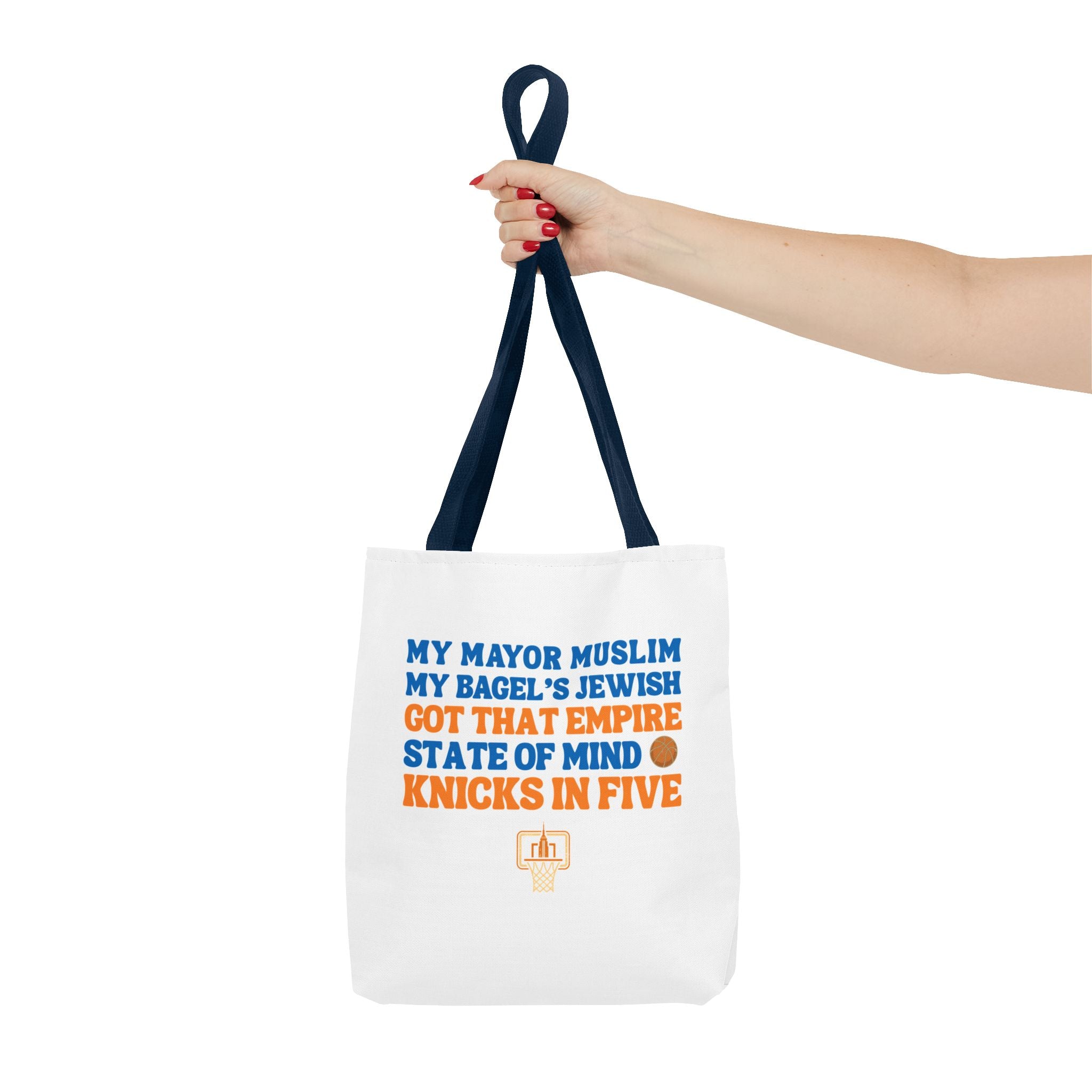 My Mayor Muslim Knicks In Five Tote Bag | NY Knicks Championship 2026 Fan-Art | Basketball Gift