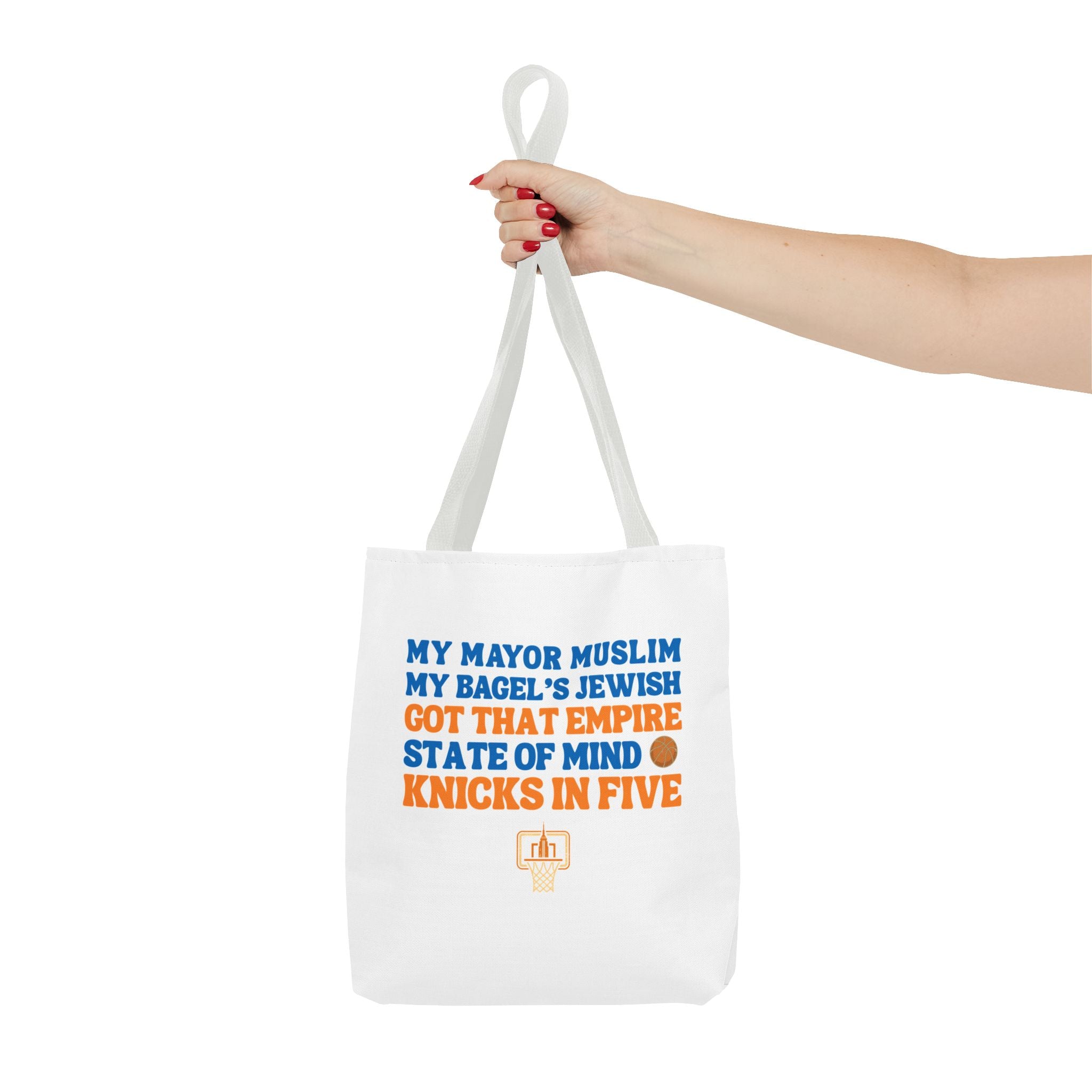 My Mayor Muslim Knicks In Five Tote Bag | NY Knicks Championship 2026 Fan-Art | Basketball Gift