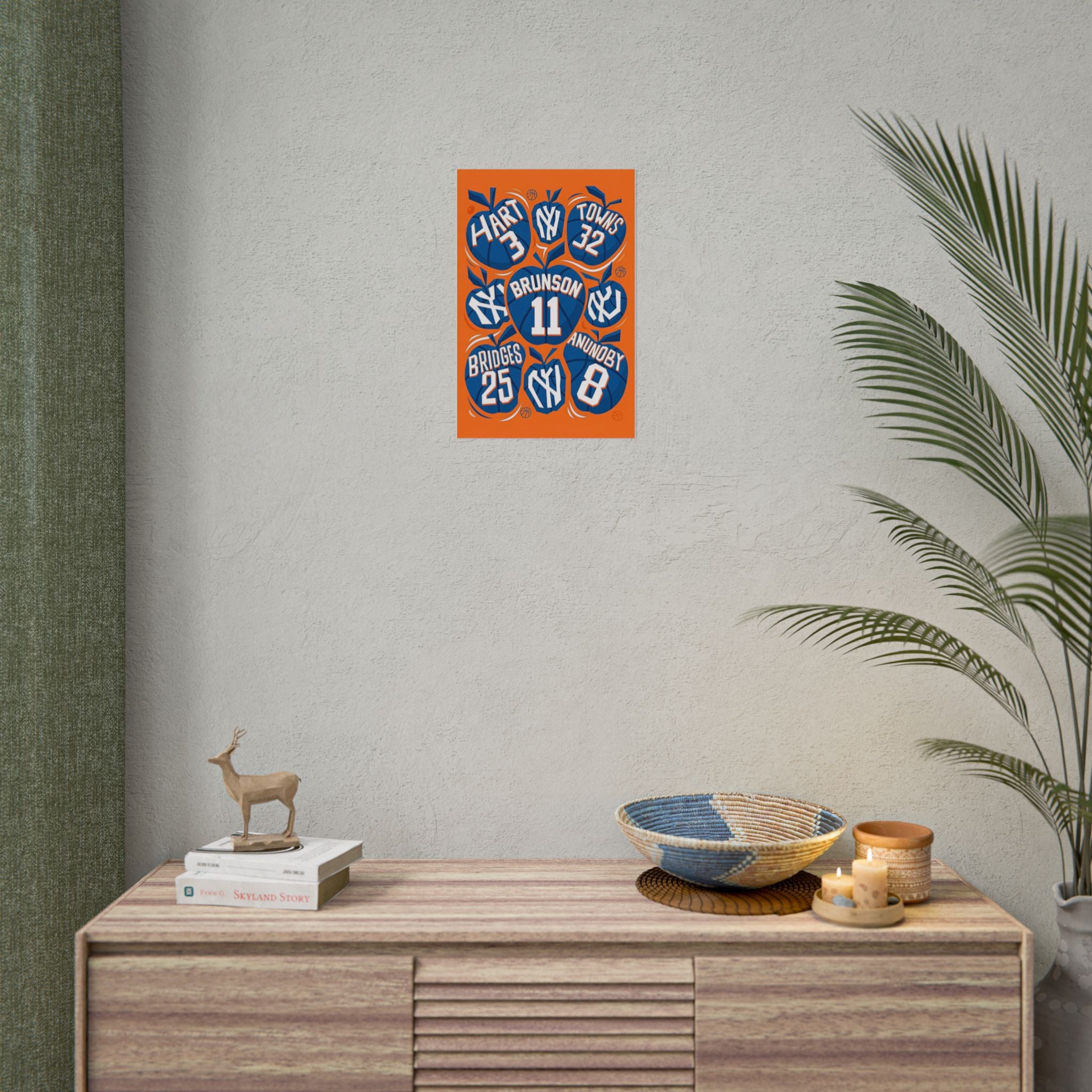 New York Knicks 2026 Championship Wall Art | Brunson and Team Retro Print