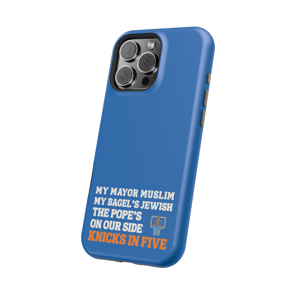 My Mayor Muslim MagSafe iPhone Case | My Bagel's Jewish The Pope's On Our Side Knicks In Five 2026 Phone Case