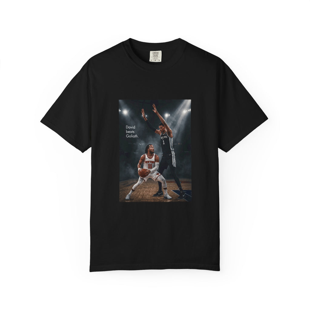 Knicks David Beats Goliath T-Shirt | 2026 NBA Champs Lady Liberty Shirt