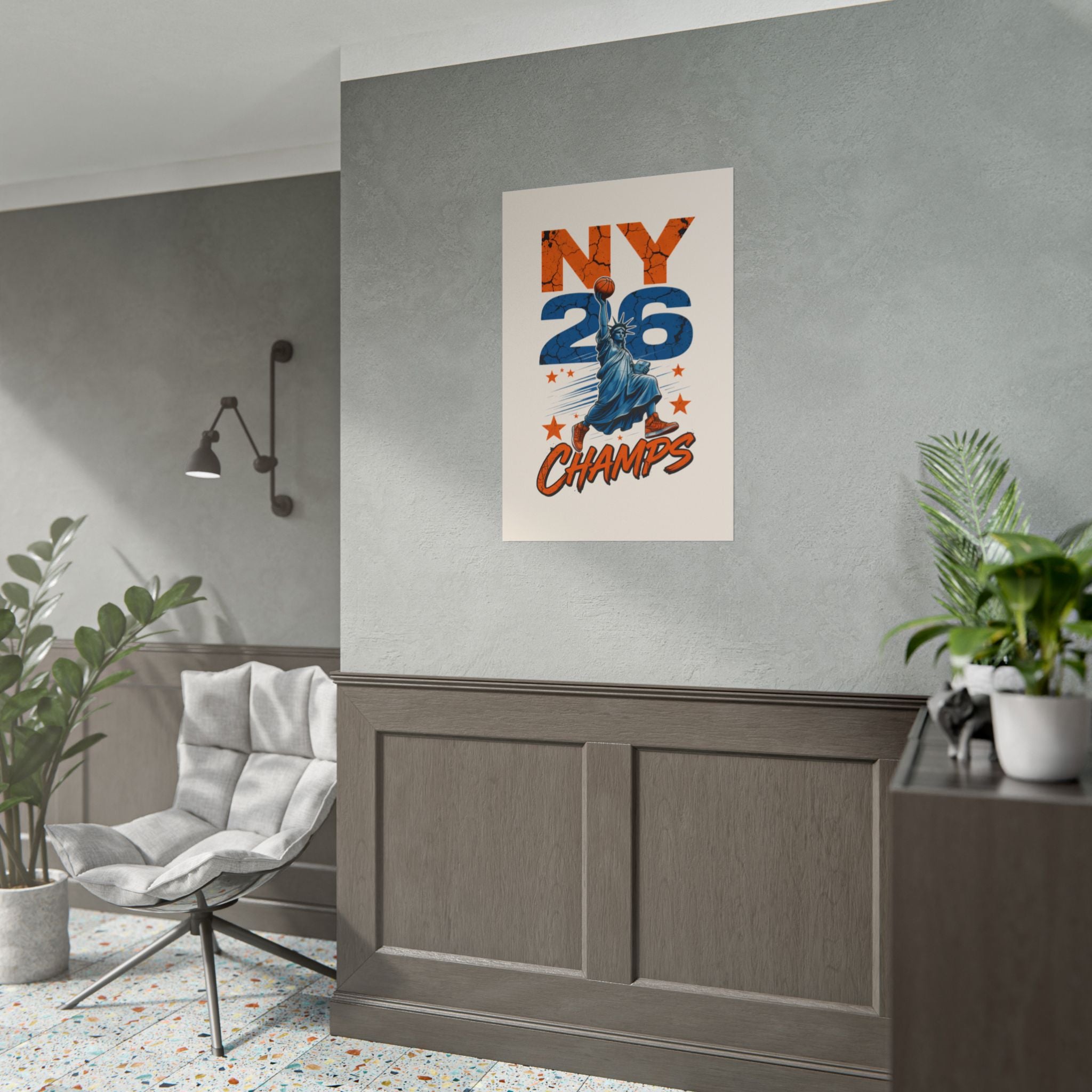Knicks Lady Liberty 2026 Champions Poster