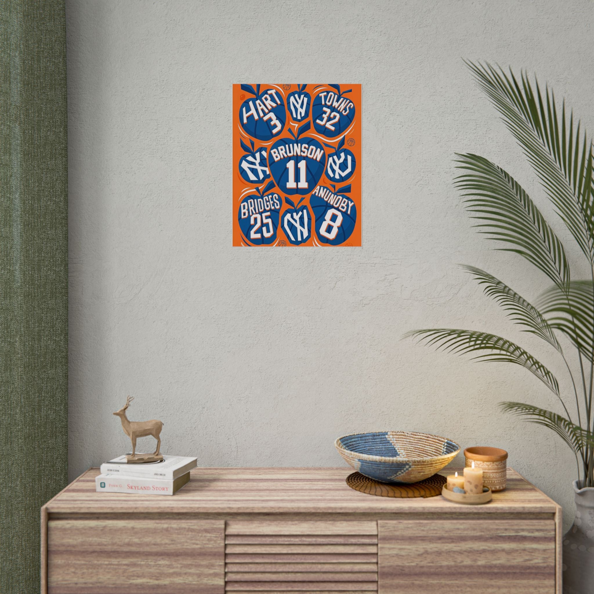 New York Knicks 2026 Championship Wall Art | Brunson and Team Retro Print