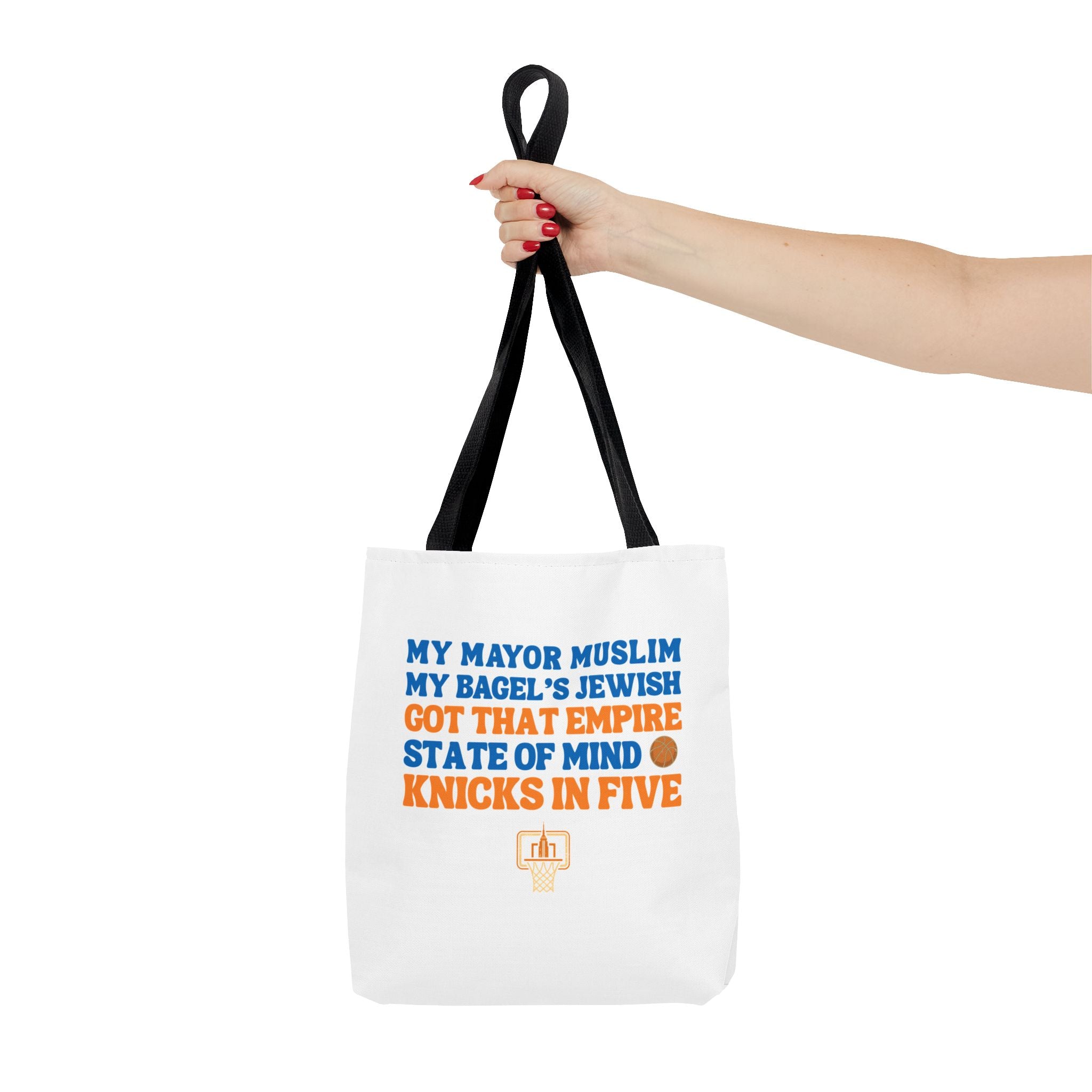 My Mayor Muslim Knicks In Five Tote Bag | NY Knicks Championship 2026 Fan-Art | Basketball Gift