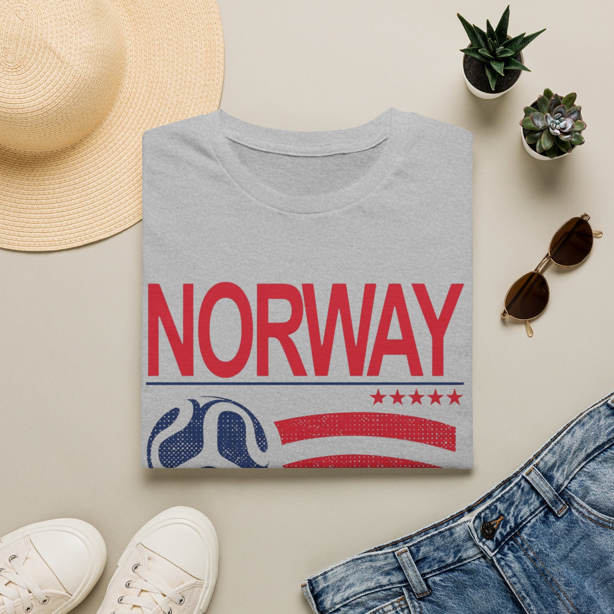 Norway Retro Football and World Cup Shirt - Gildan Softstyle