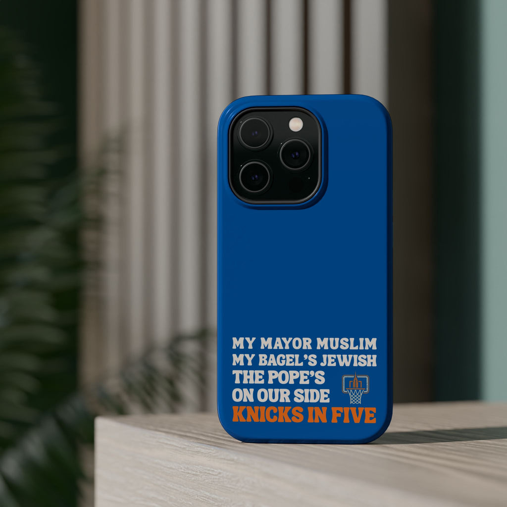My Mayor Muslim MagSafe iPhone Case | My Bagel's Jewish The Pope's On Our Side Knicks In Five 2026 Phone Case