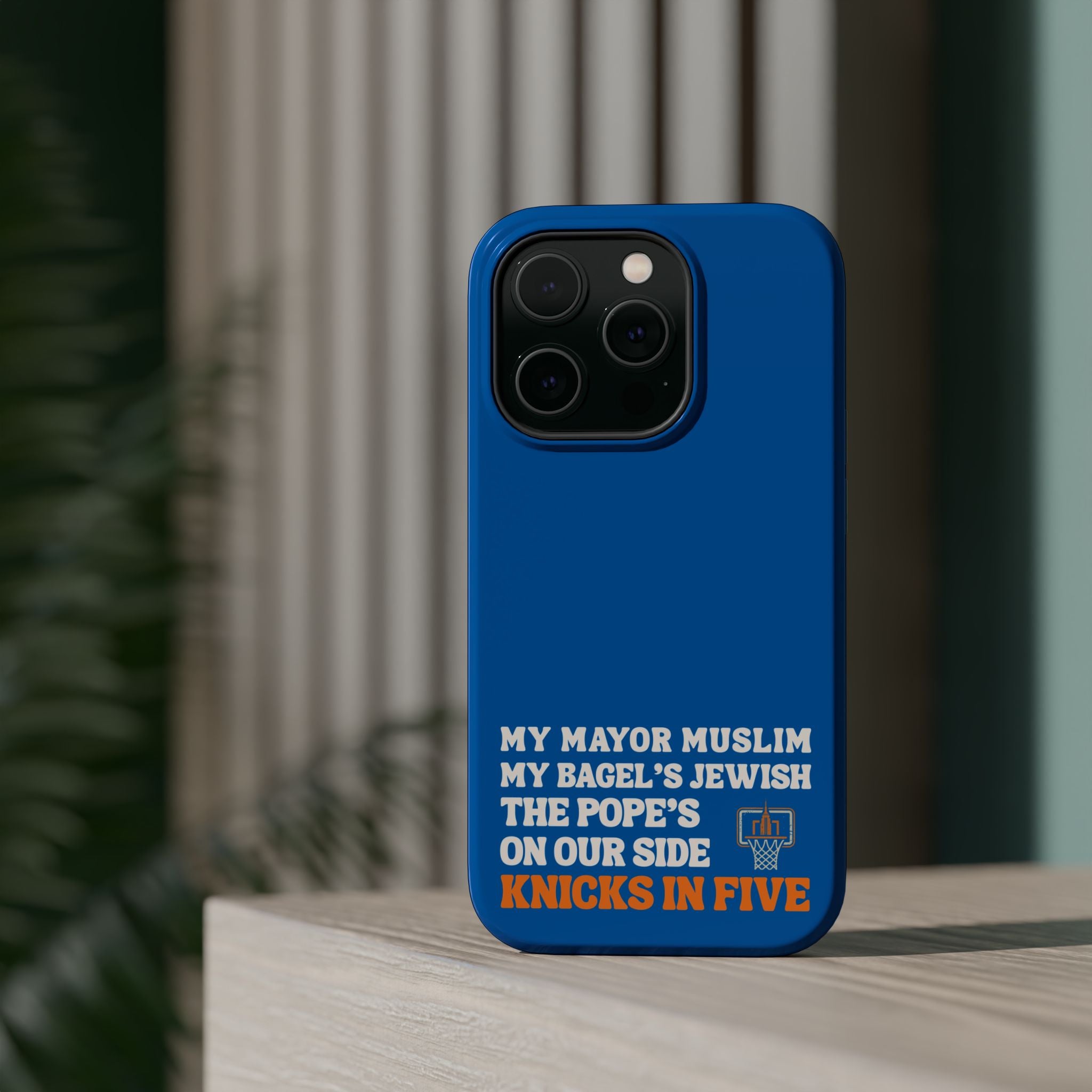 My Mayor Muslim MagSafe iPhone Case | My Bagel's Jewish The Pope's On Our Side Knicks In Five 2026 Phone Case