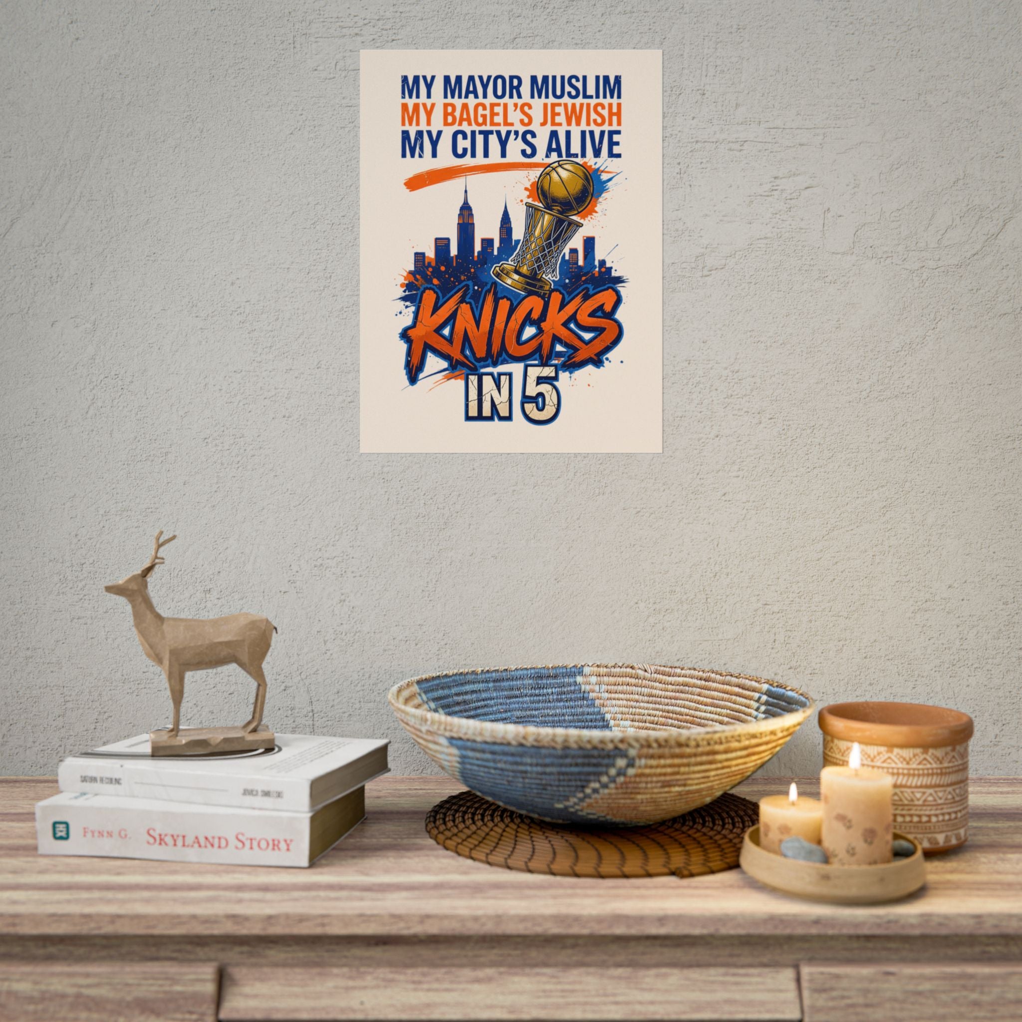 Knicks In 5 Champions Poster | My Mayor Muslim My Bagel's Jewish